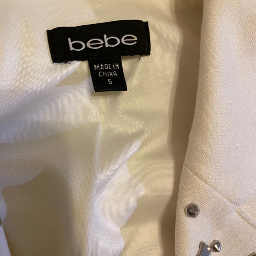 White Bebe Studded Fitted Jacket - image 4